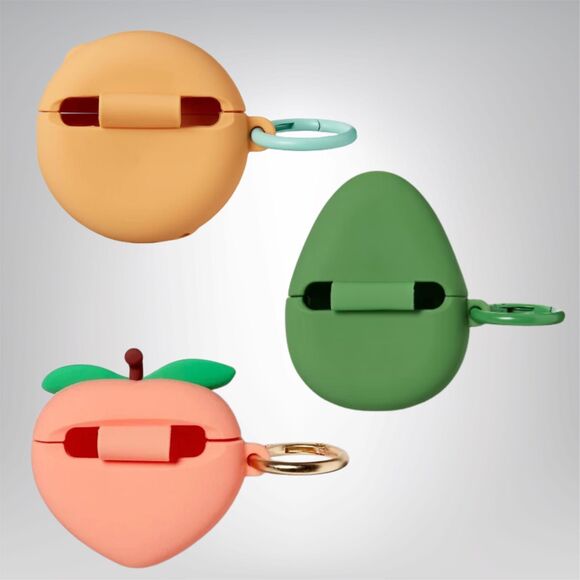 Heyday Silicone Earbud Case Cover | Donut, Avocado, Peach | Protective Holder - Picture 3 of 5